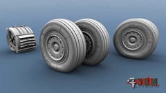 1:48 Resin Wheels Landing Gear for Su 24M Fencer scale model