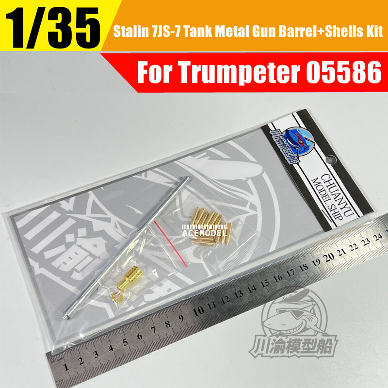 1/35 Soviet JS-7 Heavy Tank Metal Barrel Muzzle Brake+Shells for Trumpeter 05586