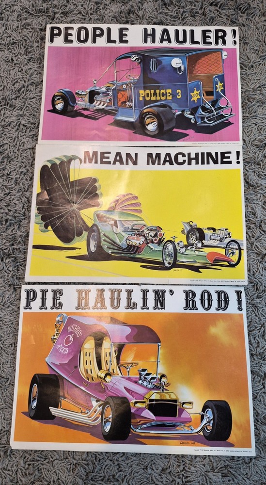 3-Original 1968/69 Monogram Model Poster / Hobby Shop Advertising