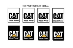 1/25 scale model semi truck CAT Deisel Power Caterpillar mud flaps 1:25