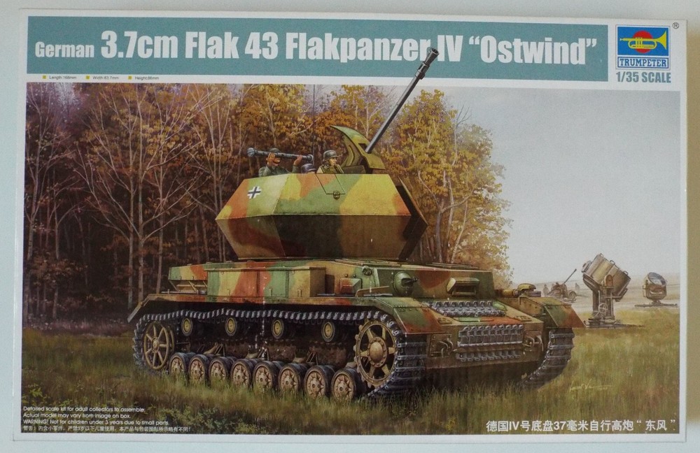 1/35 3.7cm Flak 43 Flakpanzer IV “Ostwind” Trumpeter #01520 Factory Sealed MISB
