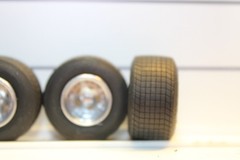 V -33 1/25 scale resin model car dirt track tires and wheels ,
