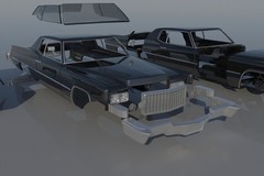 ABS-LIKE RESIN 3D PRINTED 1/25 1970 CADILLAC COUPE DEVILLE KIT