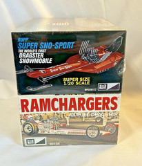 MPC RamChargers And MPC Super Sno-Sport Dragsters NEW In SEALED Boxes- 2 Kits!!