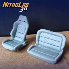 1:25-1:24 Scale Resin Diamond Pattern Bucket seat and rear set upgrade set
