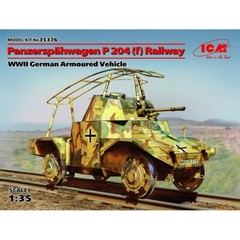 ICM #35376 1/35 Panzerspahwagen P204 (f)Railway, WWII German Armoured Vehicle