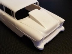 Resin Outlaw Hood for ’55 Chevy Bel Air Sedan AMT 1/25. HOT! NEW!
