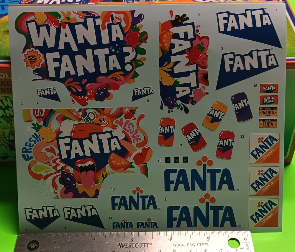 Fanta Decal Sheet 1977 Ford Van Econoline E150 1/25 AMT