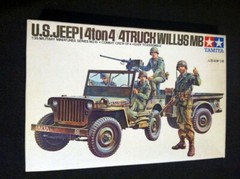1/35 Tamiya MRC MM115 US Jeep 1/4 Ton 4X4 Truck Willys MB Trailer Crew 1972 Kit