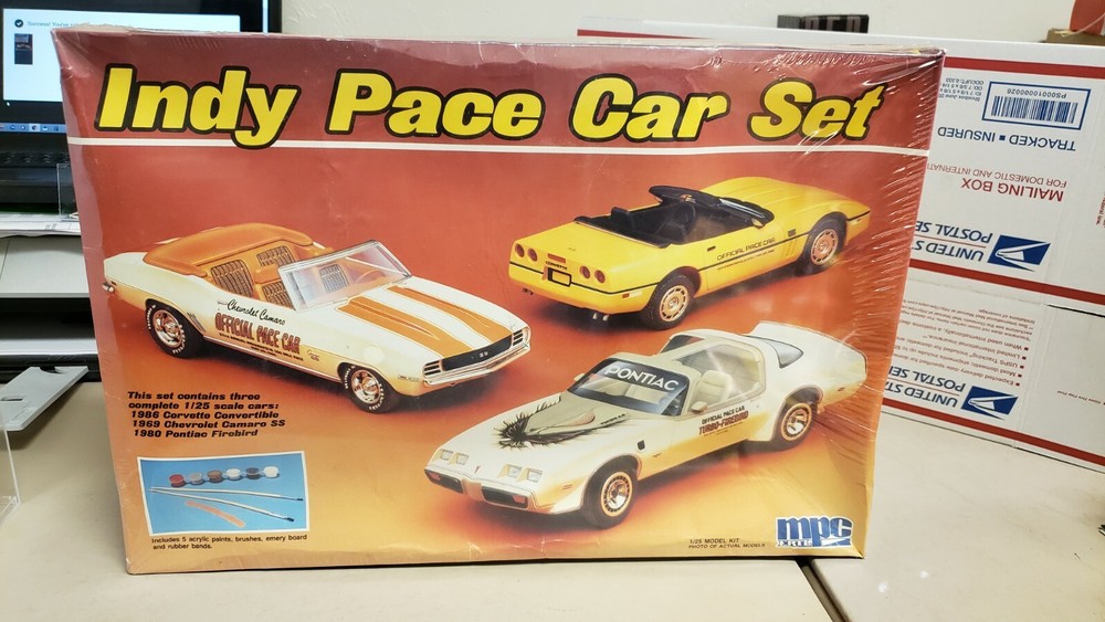 SEALED 1987 INDY PACE CAR SET 1/25 MODEL KIT MPC ERTL CAMERO CORVETTE FIREBIRD