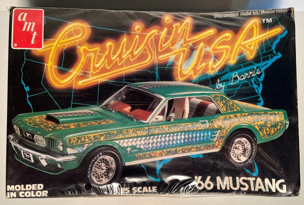 AMT 1966 Ford Mustang Cruisin USA George Barris 1/25 Model Car,Sealed (B248)