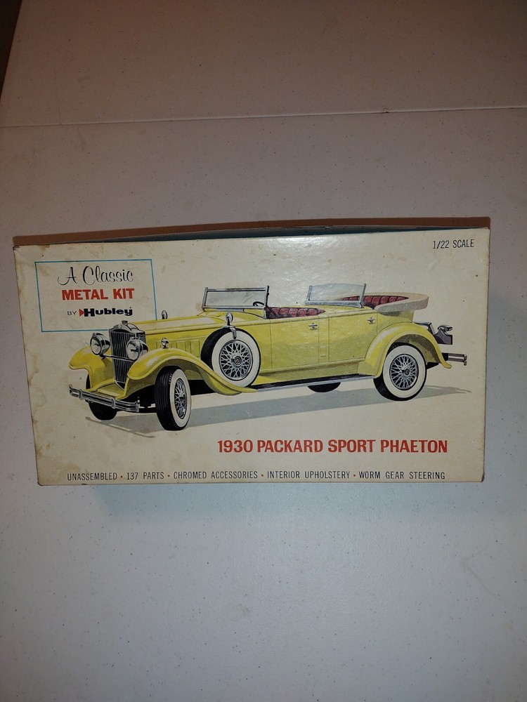 Vintage #4859-500 Hubley 1930 Packard Sport Phaeton Metal Model Kit