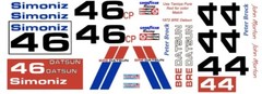 #46 BRE DATSUN 510 1972 Peter Brock – John Morton 1/18th Scale Waterslide Decals
