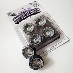 HOPPIN HYDROS 1/24-1/18 SUPER SPOKES OCTO Cap LOWRIDER Rim Tire Chrome OCTOS!