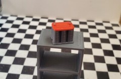 Battery Charger Shelf Gas Can Air Tank 1/24 1/25 Scale Garage Blue Red Top Green