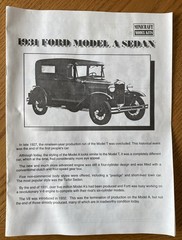 Minicraft 1931 Ford Model A – Circa 2001 – 1/16 Scale – PARTIALLY BUILT – READ
