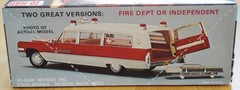 JO-HAN ’66 Cadillac Fire Rescue Ambulance 1/25 open box complete molded in white