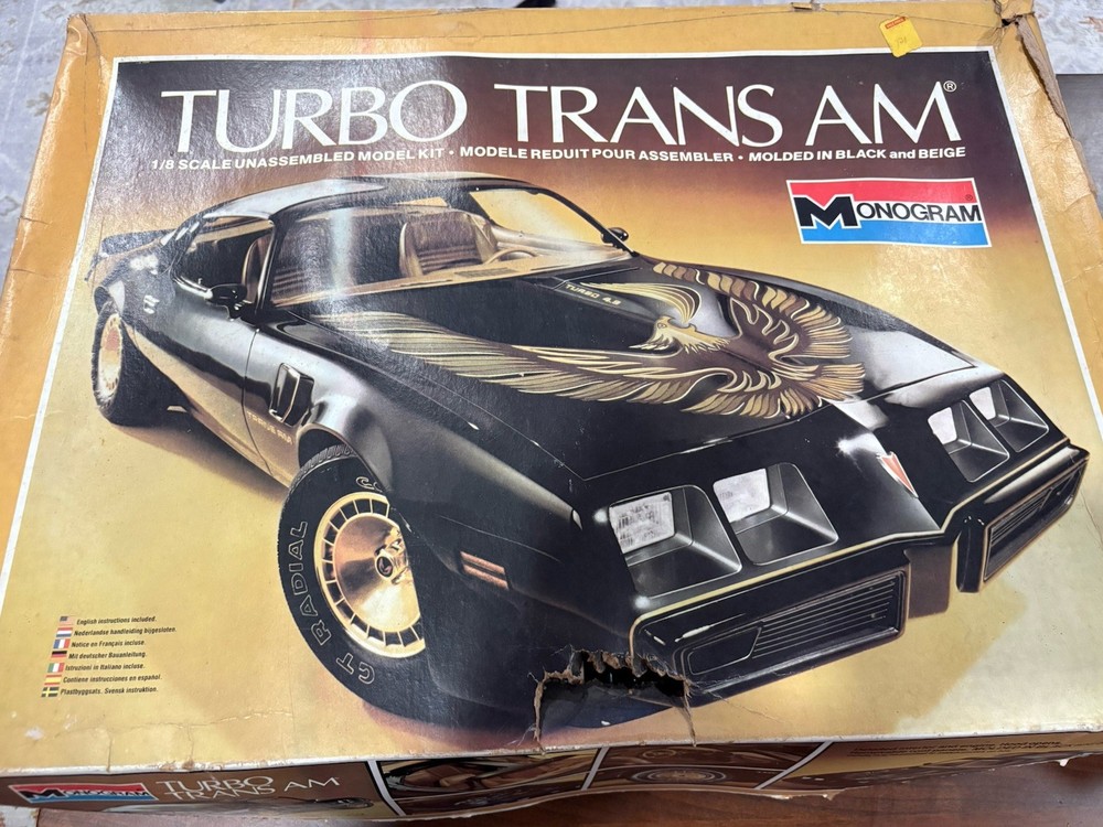 Read Monogram 1/8 Turbo Transam Model Kit Sealed Pieces Open Box *Read