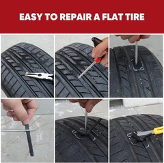 23Pcs Tire Repair Kit, Heavy Duty Tire Plug Kit, Tire Patch Kit for Car, Truc…