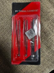 Akozon 3PCS Metal Terminal Cleaning Tool Set Electrical Spade Pin Connector