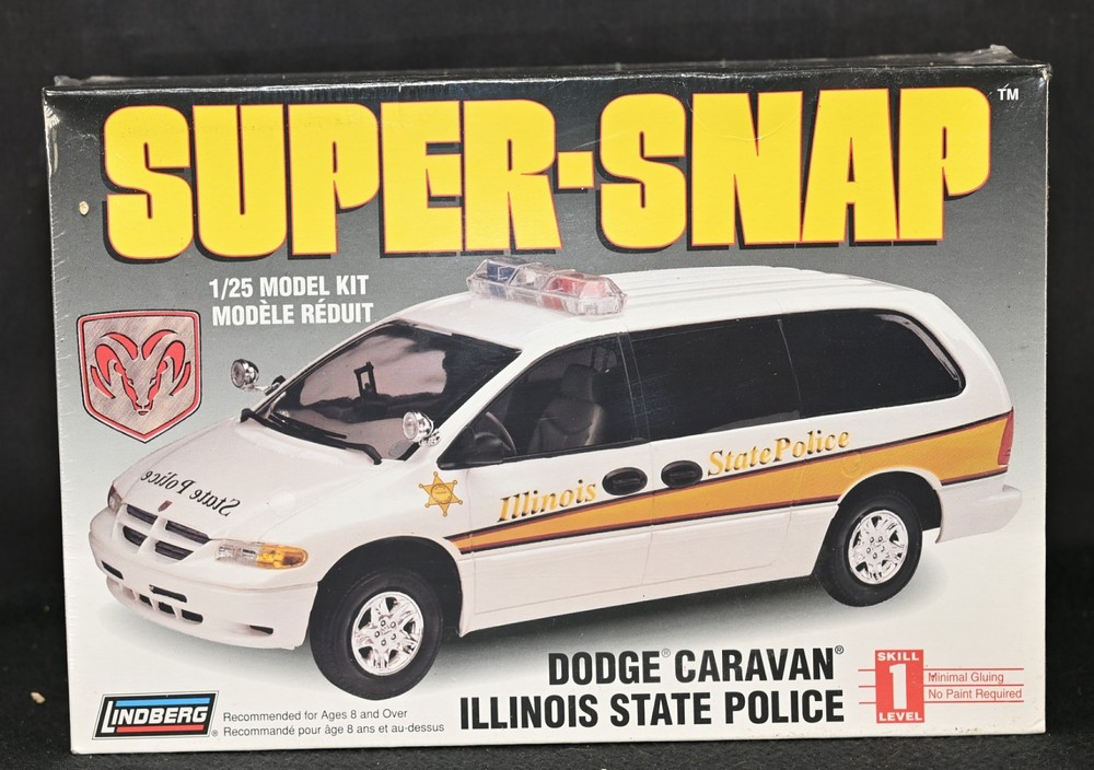 Vintage 1998 Lindberg Dodge Caravan Illinois State Police 1:25 Kit #72184 SEALED