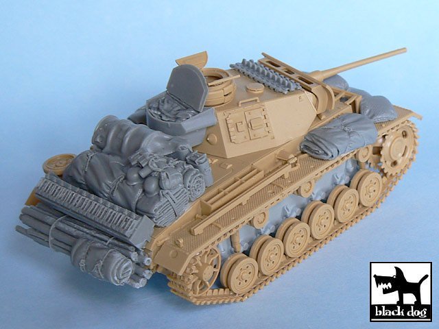 Black Dog 1/48 Panzer III Ausf.L Tank Accessories Set WWII (Tamiya 32524) T48024