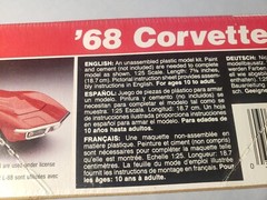 Vintage REVELL ’68 CORVETTE L-88 NEW OLD STOCK FACTORY SEALED MINTY 1988