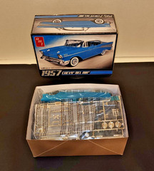 ’57 Chevy Bel Air AMT 1:25 NEW-OPEN BOX-FACTORY SEALED PARTS *US Seller*