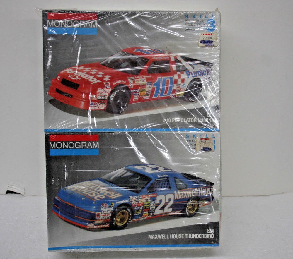 Monogram Thunderbird 2942 and Lumina 2941 1/24 Model Kit Sealed Skill Level 3