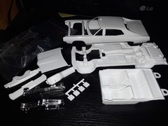 1/25 scale Model car parts AMT 1969 Galaxie Body chassis Interior