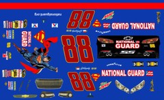 #88 Dale Earnhardt Jr National Guard 2014 1/24th Scale Waterslide Nascar Decals