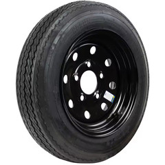 Bias Trailer Tire Assembly, 4.80-12 4PR on 12X4 5LUG Black Modular Wheel