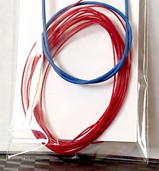 6 Feet Red Spark Plug Wire 1/24 1/25 Scale Models With Blue Boot Material