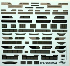 NASCAR DECAL 1990’s NASCAR FORD T-BIRD FRONT GRILL GOODIES DETAIL SHEET 1/24