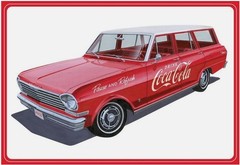 AMT 1353 1963 Chevy II Nova Wagon w/Crates Coke 1/25