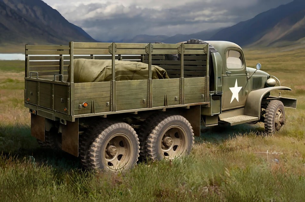 Hobby Boss 1/35 US GMC CCKW-352 Wood Cargo Truck Model Kit 83832