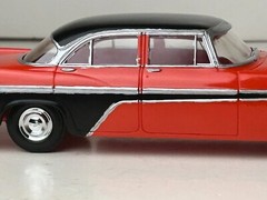 Jo-Han Reissue 1956 DeSoto Sedan Promo Car with Box, Red & Black
