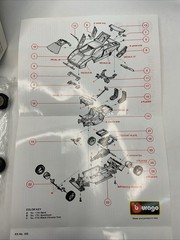 Testors Bburago Lamborghini Countach 1/24 Metal Body Model Kit No 165 Black M15