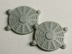 FAB24813 High Performance Electric Cooling Fans 2pc1/24-25th Pressure Cast Resin