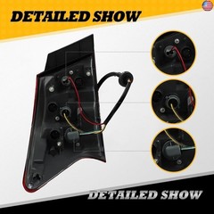 Outer Tail Light Assembly w/Bulbs Passenger Side Compatible with Sentra 2013