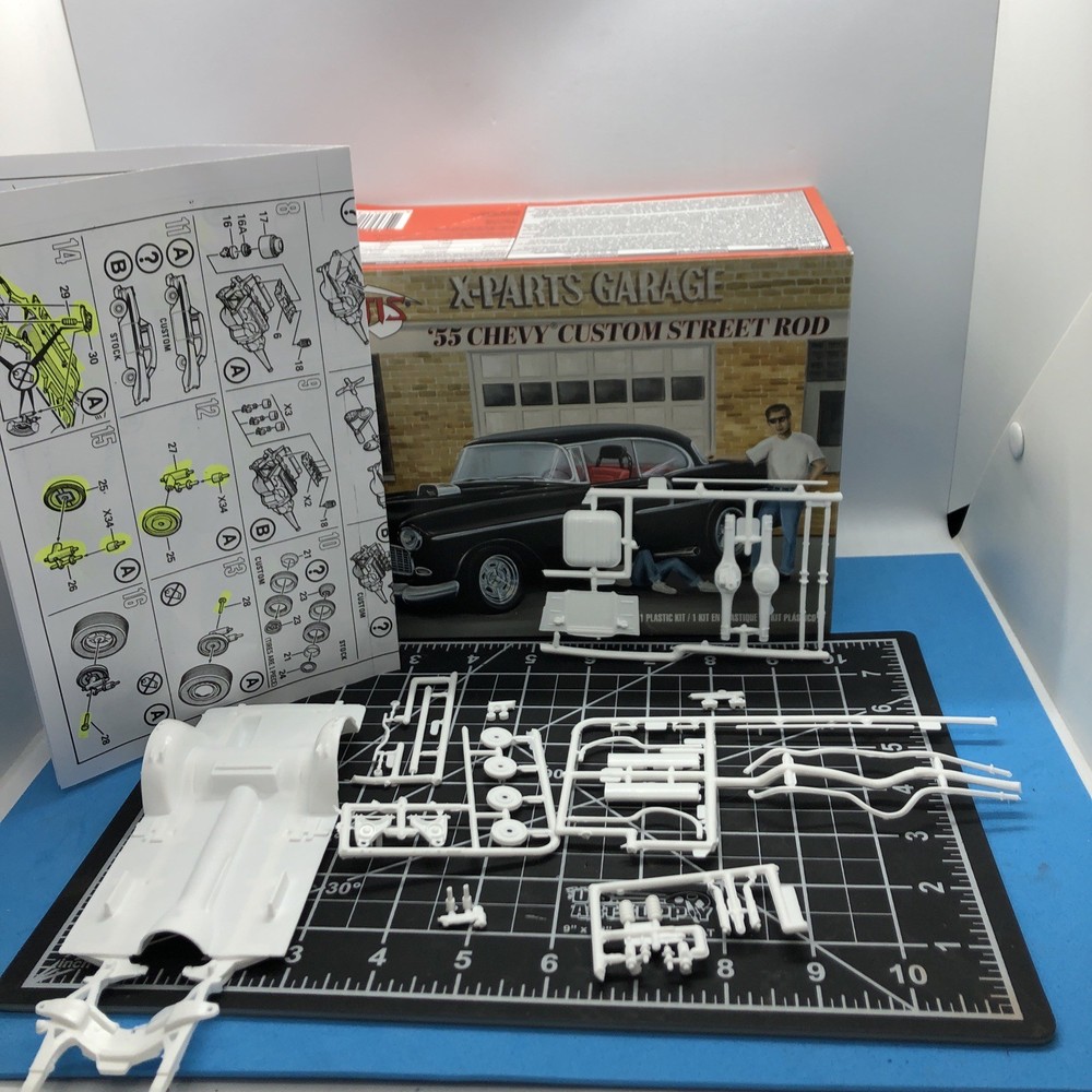 55 56 Chevy Bel Air Sedan Detailed CHASSIS W Instructions 1:25 LBR Model Parts