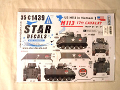 1/35 Star Decals US 113 Vietnam 17th Cavalry Troop B / E / F #35-C 1439
