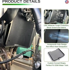 CNC Motorcycle Radiator Guard Radiator Cover Grille Guard Compatible with 2026