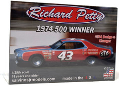 Salvinos JR Models “STP” Richard Petty 1974 Dodge Charger 1/25 Model Car Kit
