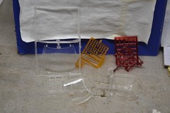 VINTAGE MISC MODEL CAR KITS PARTS CHROME PAINTED TIRES ENGINES REFLECTOR CLEAR