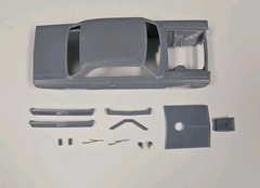 ABS-LIKE RESIN 3D PRINTED 1/25 1969 AMC HURST SC RAMBLER BODY AND RELATED PARTS