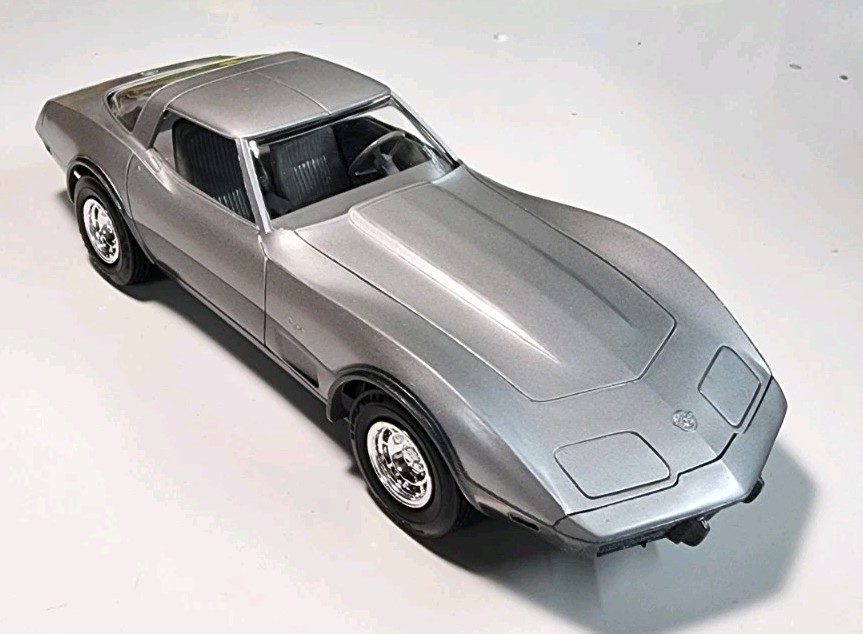 MPC 1978 Chevy Corvette Two Tone Silver & Gray 1/25 Plastic Dealer Promo Model