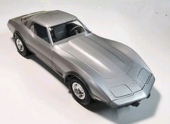 MPC 1978 Chevy Corvette Two Tone Silver & Gray 1/25 Plastic Dealer Promo Model
