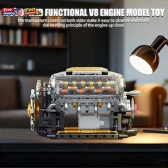 V8 Combustion Engine Model Kit That Runs – Build Your Own STEM Mini V8