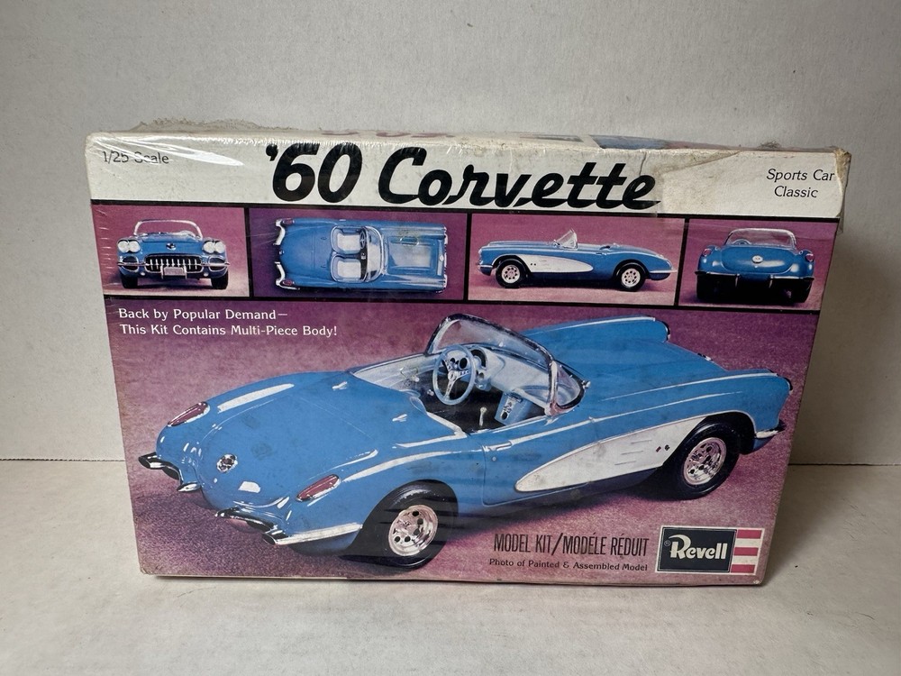 Revell 1960 Chevy Corvette 1:25 Model Kit #H-1203 1984 NEW SEALED
